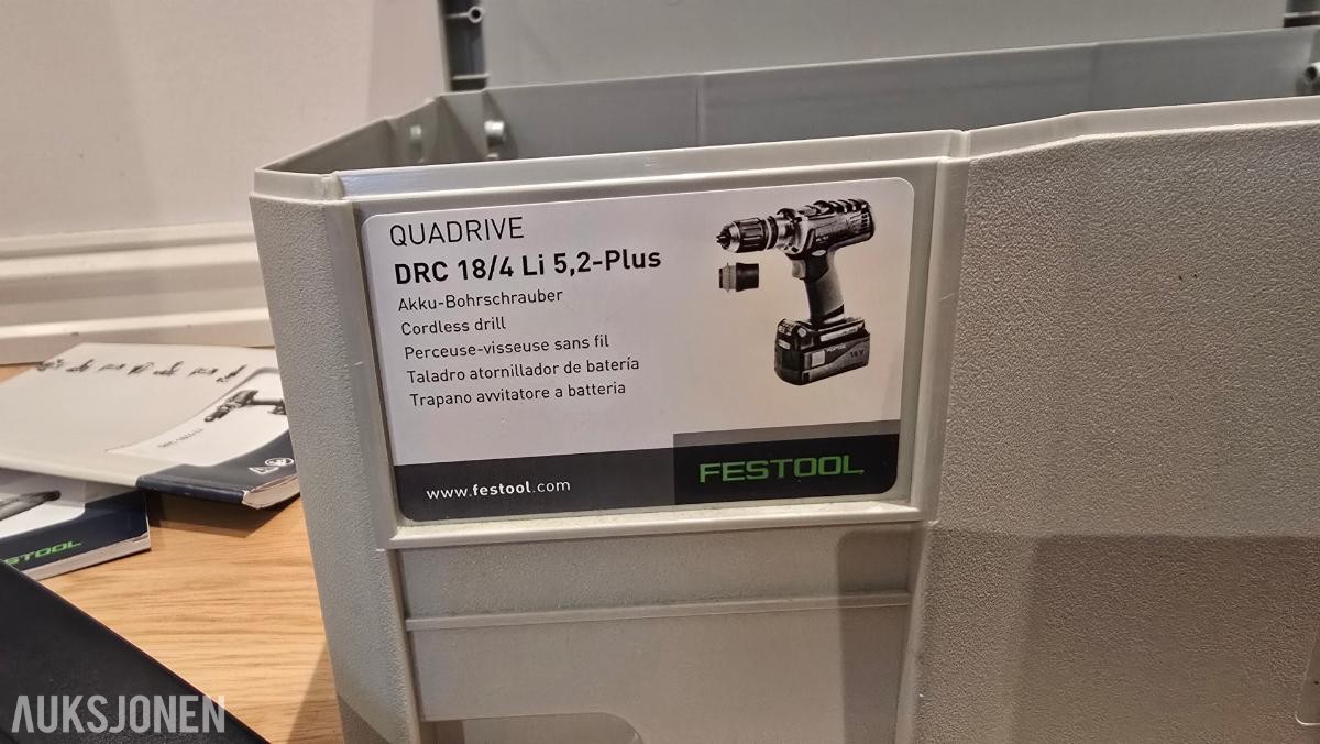 Festool DRC 18/4 Li 5,2-plus batteridrill
