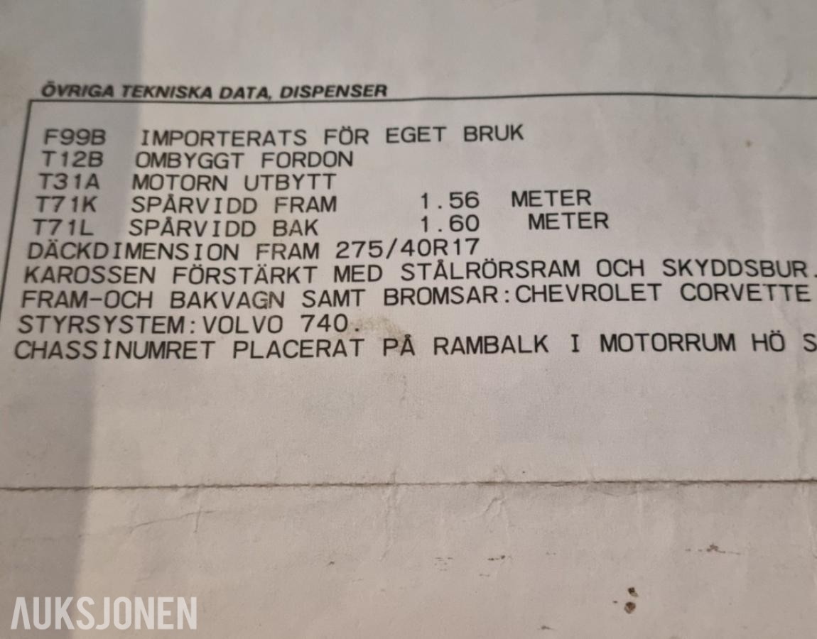 1975 Opel Manta, Grom V8 Wide body 554 HK