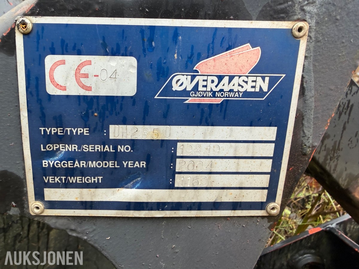 2004 mod. Øveraasen DH285D Plog til lastebil