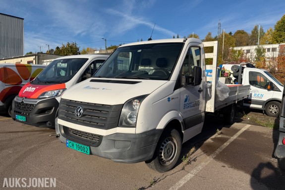 2017 Volkswagen Crafter - EU-Godkjent - Planbil med lemmer på tre sider - 1968 ccm diesel 103 kW - Manuell girkasse - 78730 km - 1275 kg nyttelast