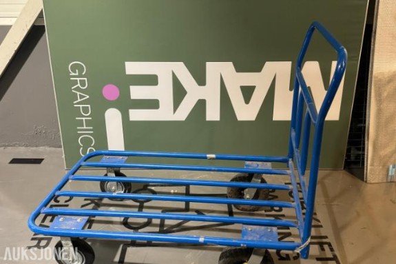 Transporttralle / plattformvogn med håndtak