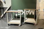 2 stk. transportbord med justerbar høyde