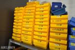 40 stk. gule plastkasser / verkstedbokser