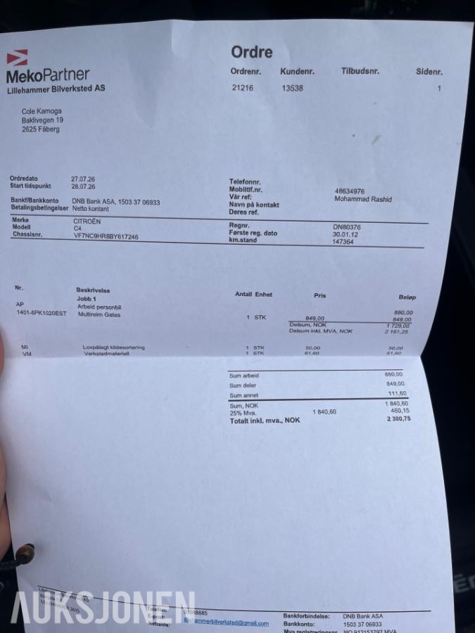 2012 Citroen C4 1.6 Diesel 111HK Automat