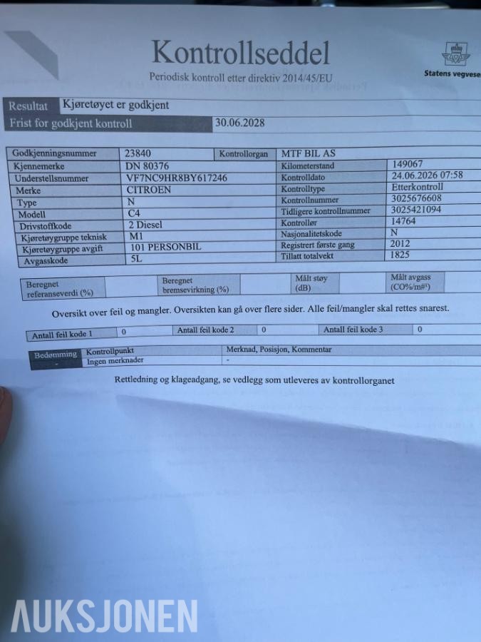 2012 Citroen C4 1.6 Diesel 111HK Automat