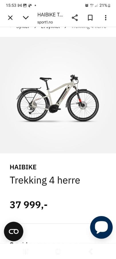 2011 Haibike Trekking 7 offroad, el-sykkel