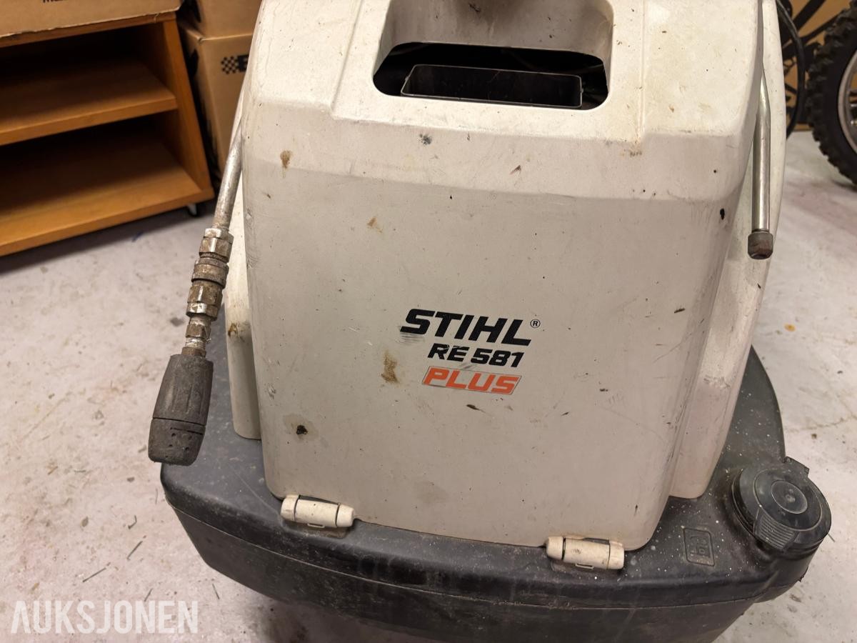 Stihl RE 581 Plus Varmtvannsvasker med slanger - Turbodyse - Flatstråledyse