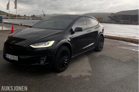 2017 Tesla Model X 75D Long Range 7-seter Adaptiv cruisekontroll, Panorama soltak, kamera