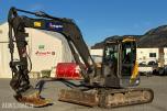 2019 Volvo ECR88D gravemaskin TILTROTATOR 2 SKUFFER SENTRALSMØRING