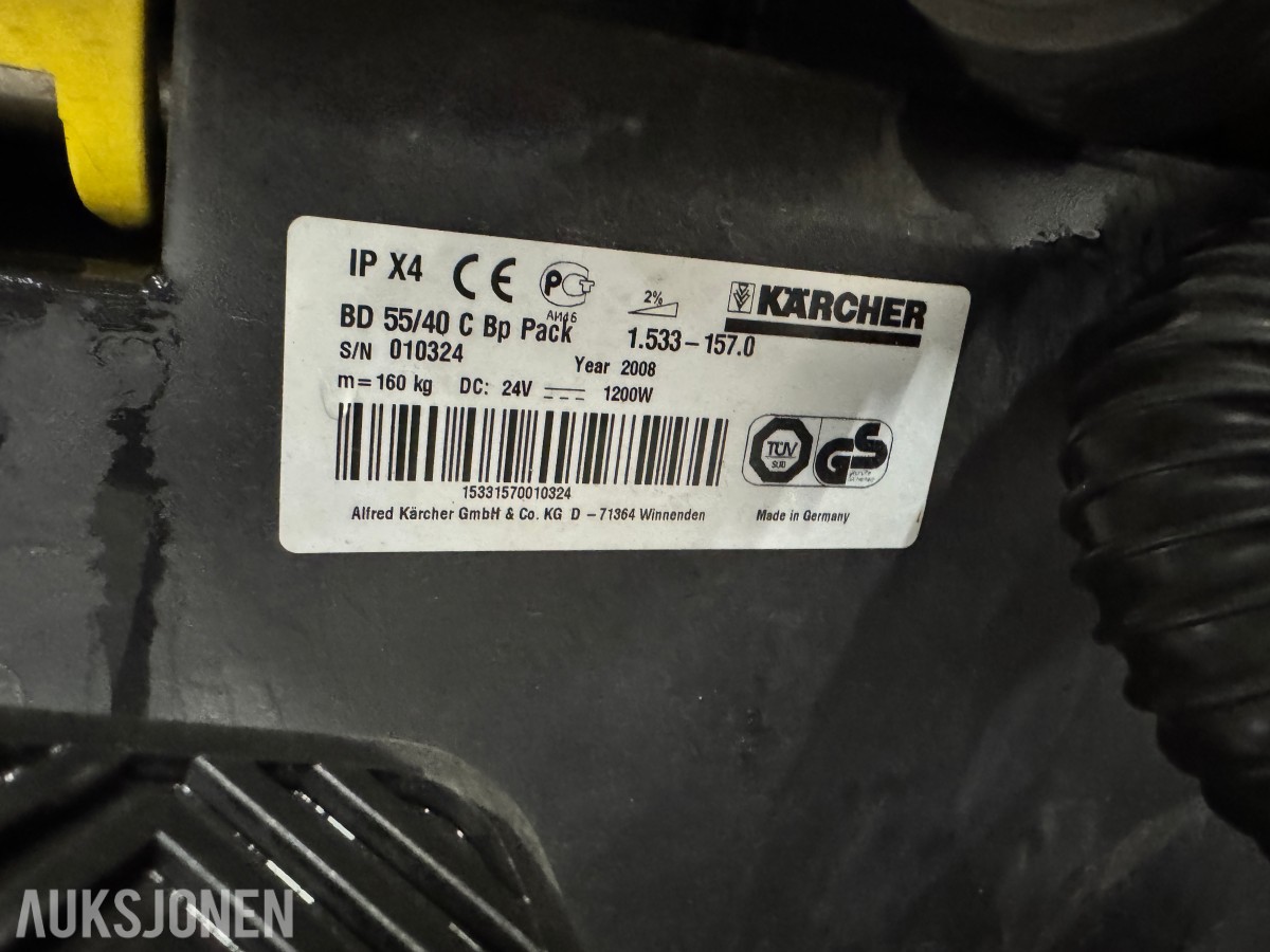 2008 Kärcher BD55/40 gulvvaskemaskin 24 Volt