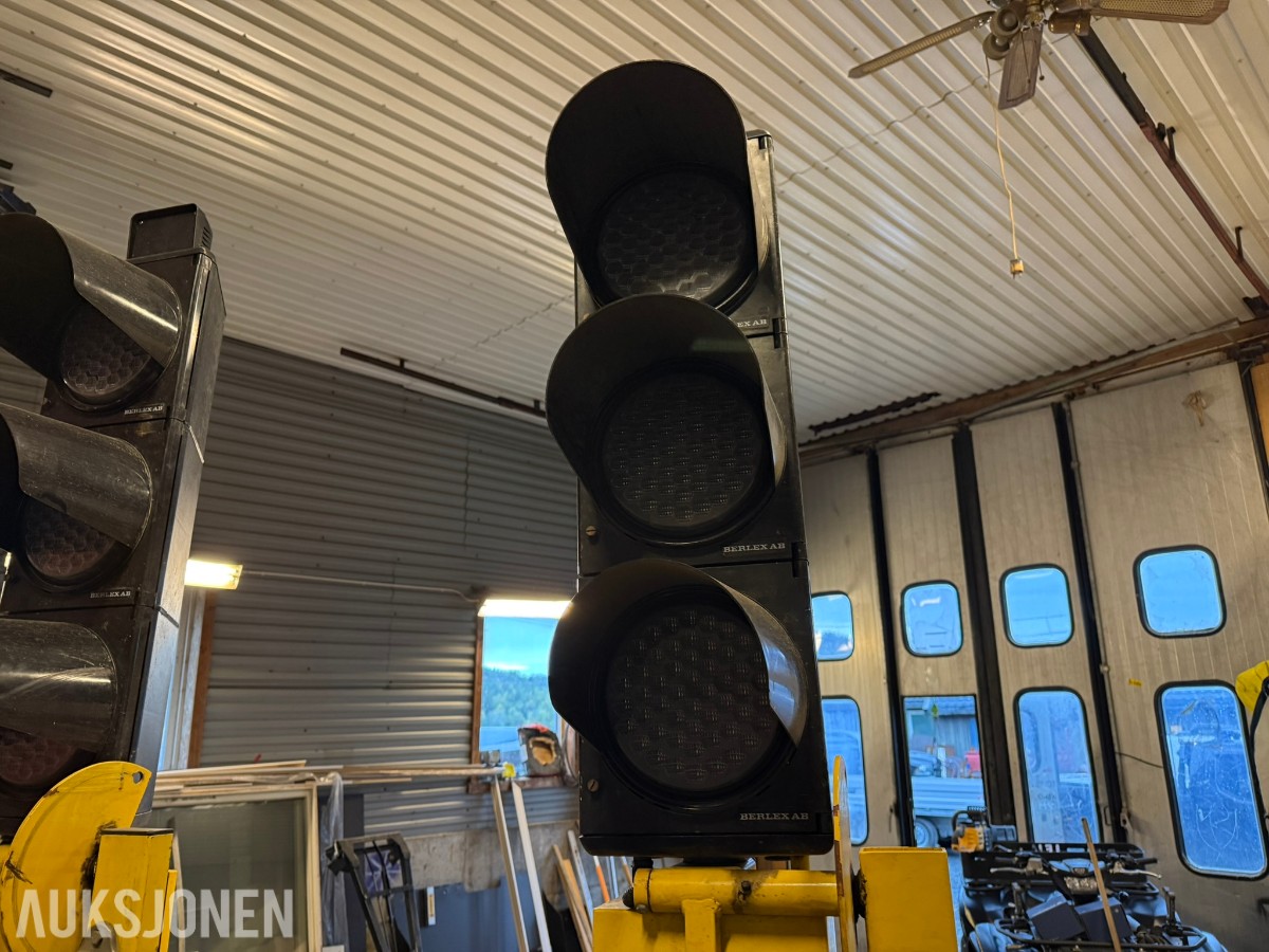 Berlex R4 trafikklys – komplett A/B-sett – radarstyring – LED – mobile vogner