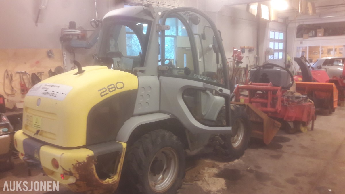 2009 Kramer Allrad 280 hjullaster, 2 444 timer, redskapspakke