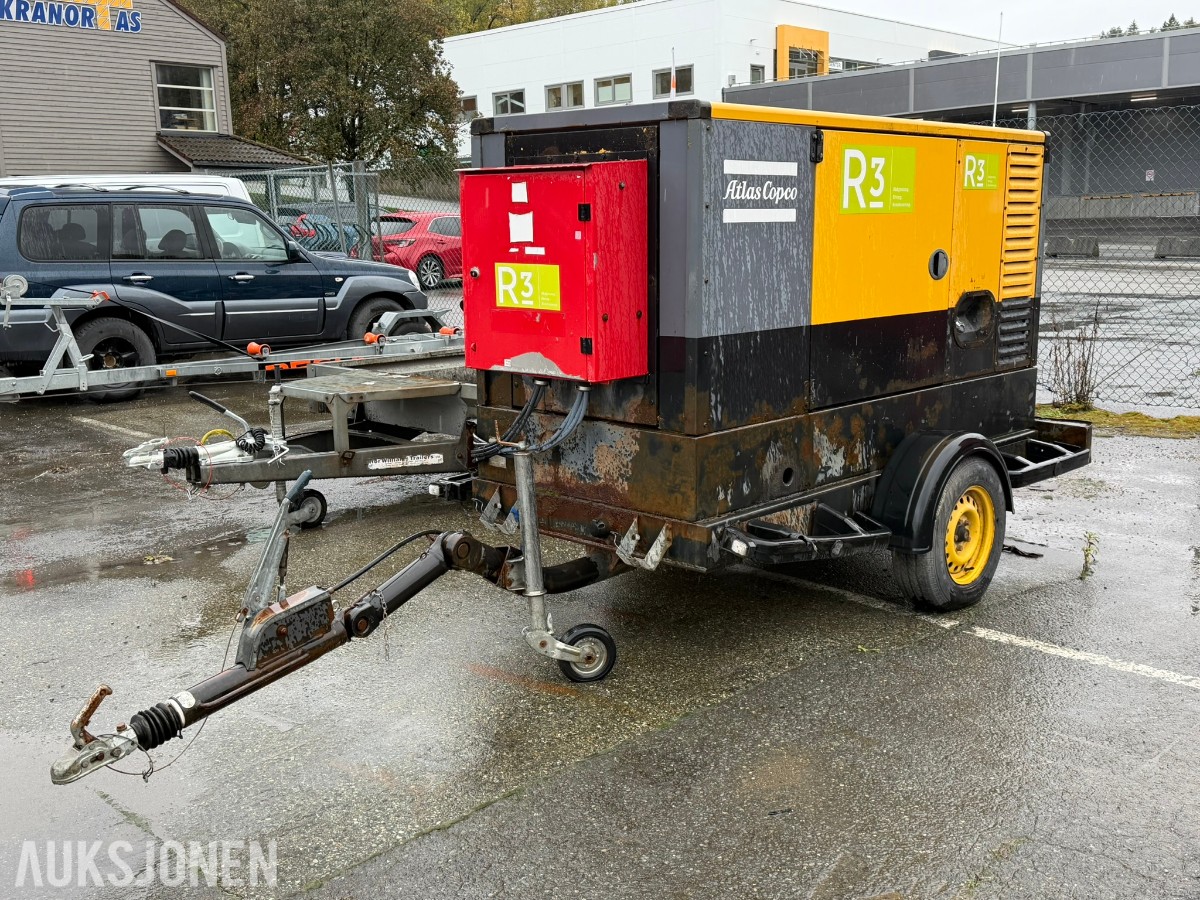 Atlas Copco QAS 60 Dieselaggregat på tilhenger