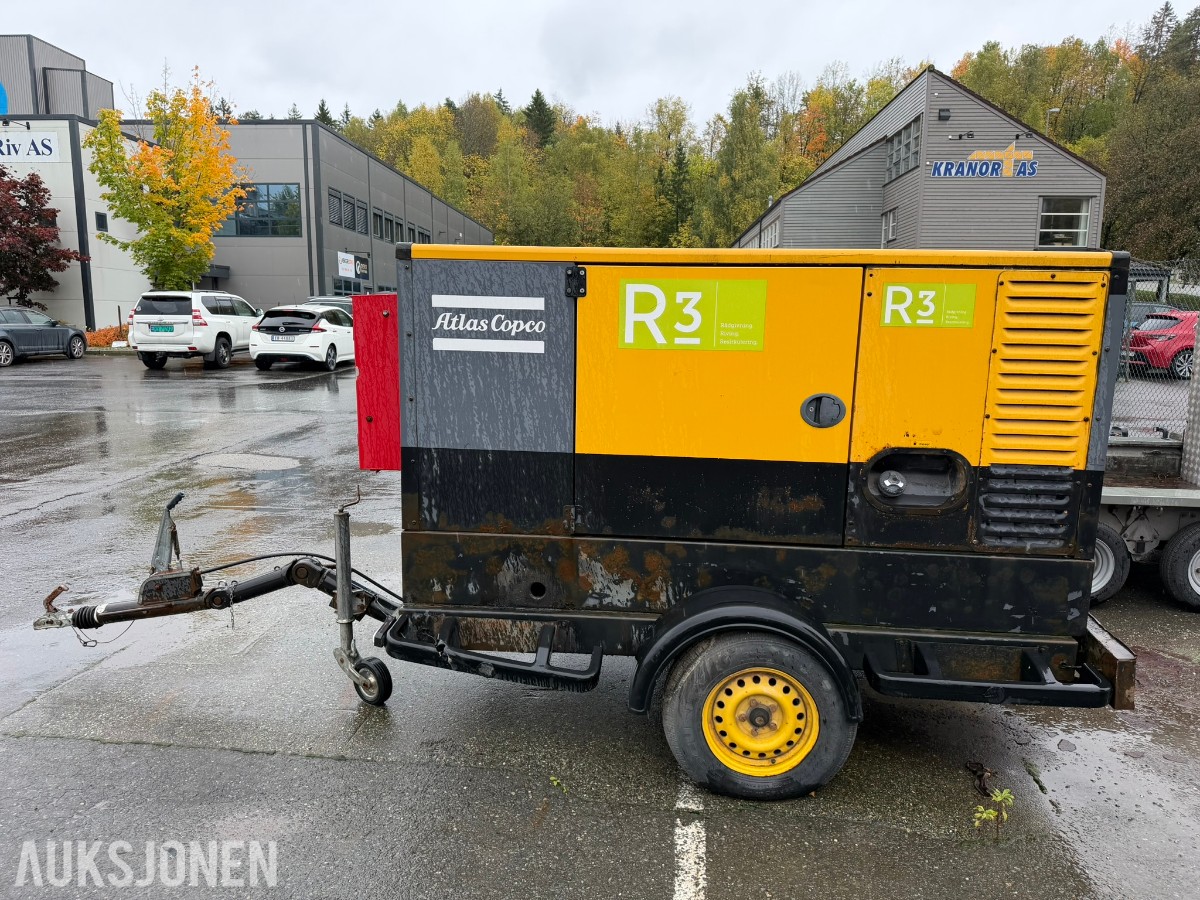 Atlas Copco QAS 60 Dieselaggregat på tilhenger