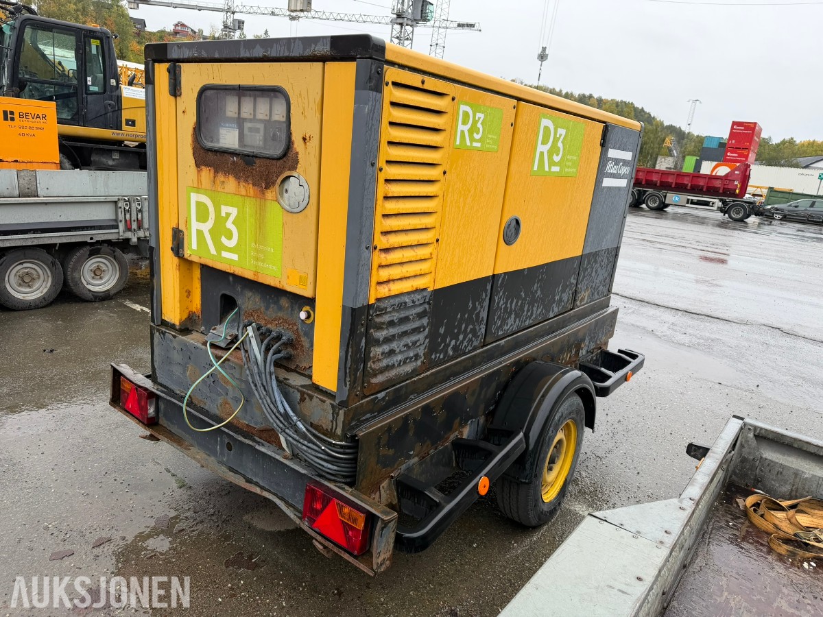 Atlas Copco QAS 60 Dieselaggregat på tilhenger