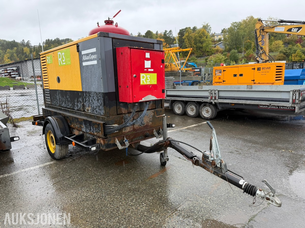Atlas Copco QAS 60 Dieselaggregat på tilhenger