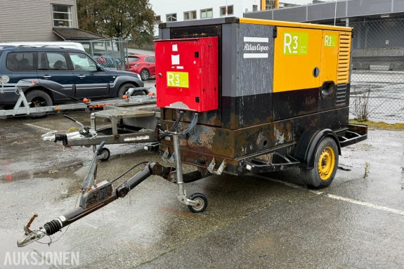 Atlas Copco QAS 60 Dieselaggregat på tilhenger