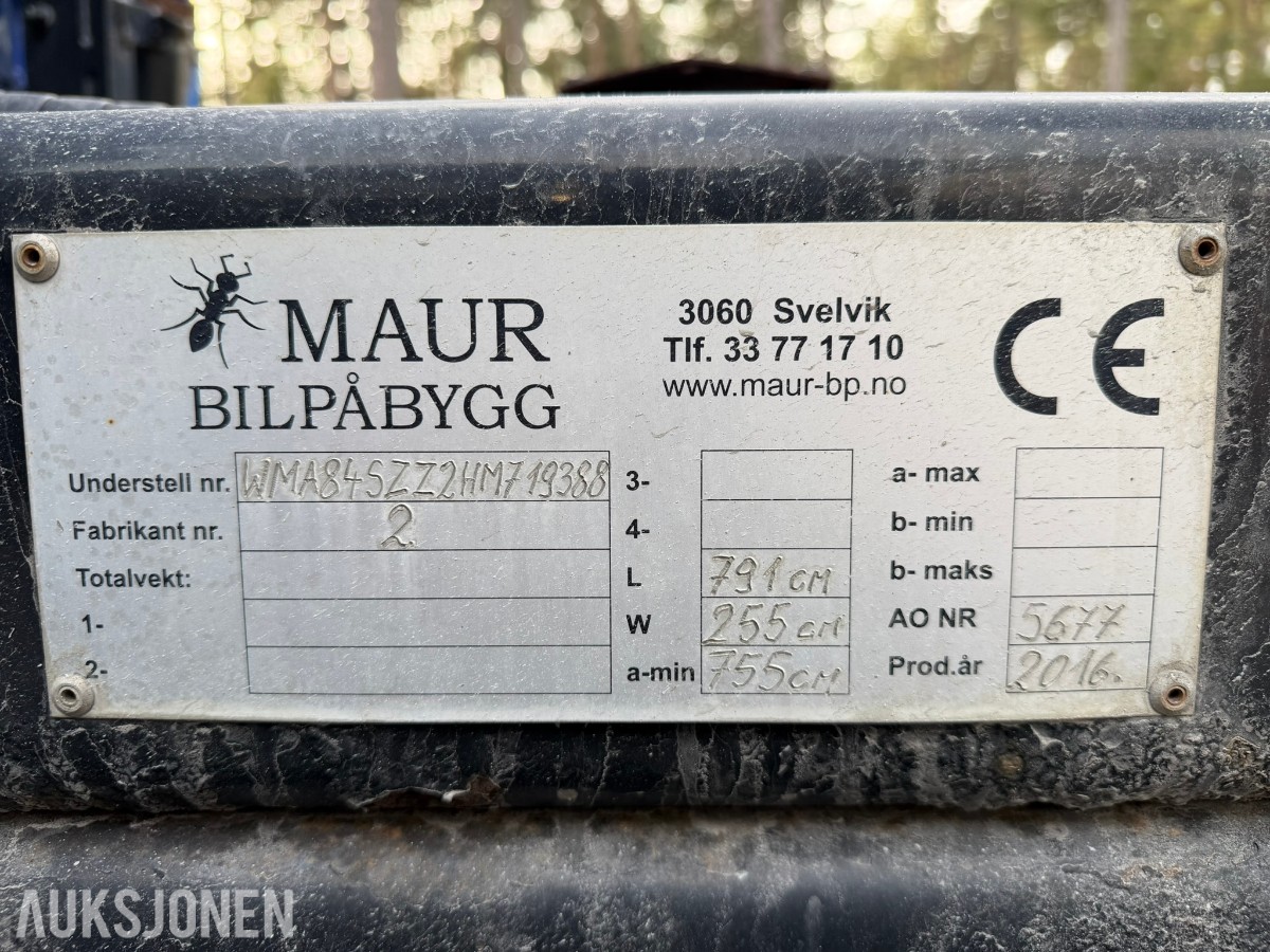 2016 MAN TGS 28.480 6x4-4 Tippbil - Brøyterigget