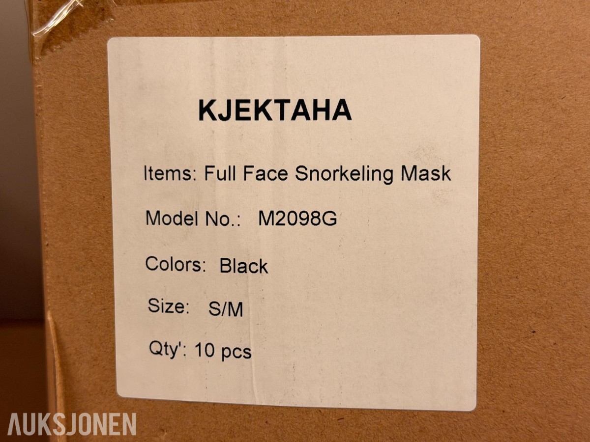 180 stk. KJEKTAHA heldekkende snorkelmasker – flere størrelser og farger