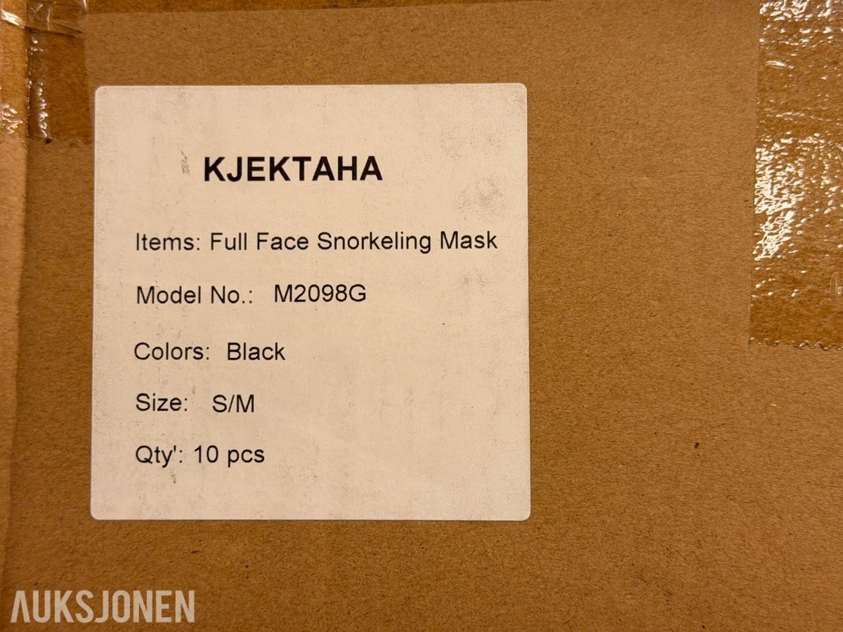 180 stk. KJEKTAHA heldekkende snorkelmasker – flere størrelser og farger