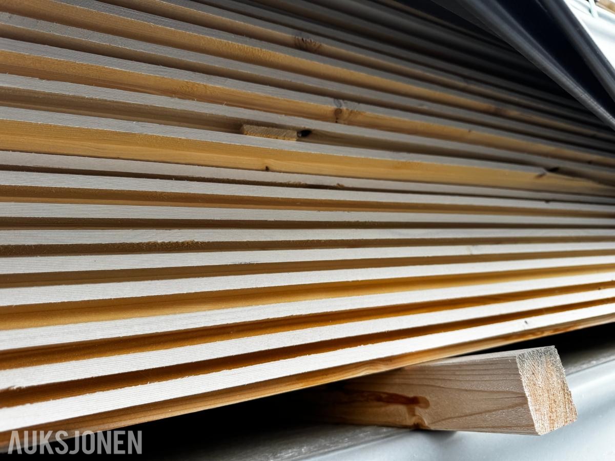 1 PAKKE KLEDNING DOBBELFALS RETT 19X123 MM  GRUNNET HVIT