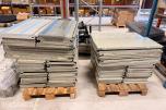 Parti med hylleplater i stål til lager- og butikkinnredning