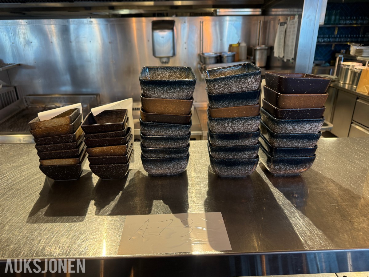 Con Gusto 35 firkantede serveringsskåler i ulike størrelser
