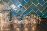 Glasspakke med karafler, mugger og drikkeglass