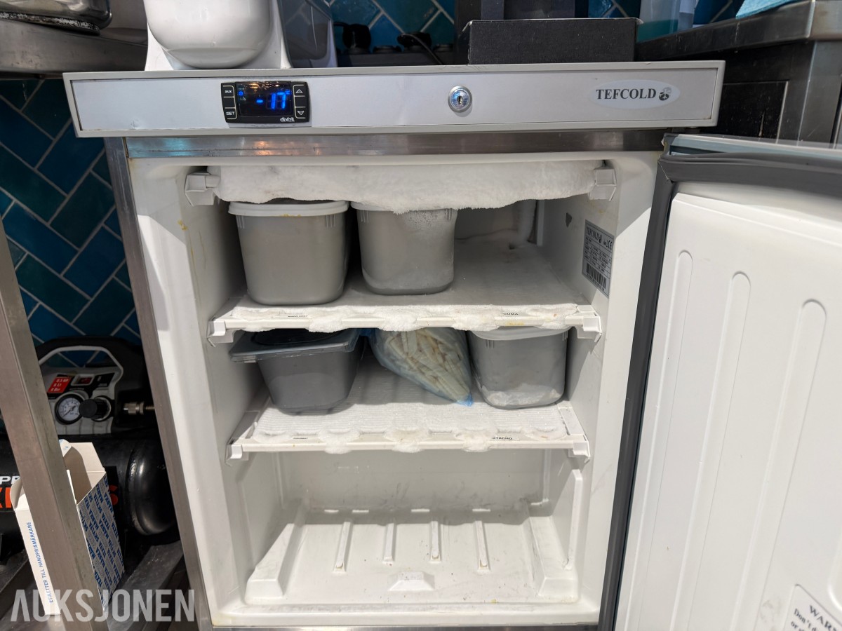 TEFCOLD UF200S fryseskap i rustfritt stål 120 liter