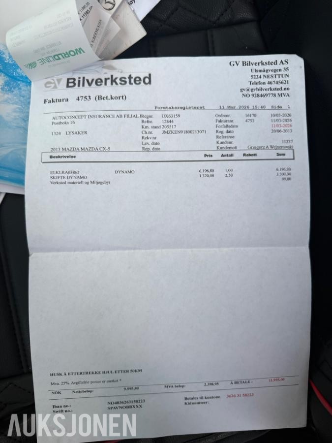 2013 Mazda CX-5 2,2DE 150hk AWD AUTOMAT, CRUISEKONTROLL, KAMERA, NAVIGASJON