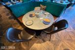 Rundt restaurantbord Ø100 cm med 2 stoler