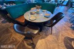 Rundt restaurantbord Ø100 cm med 2 stoler