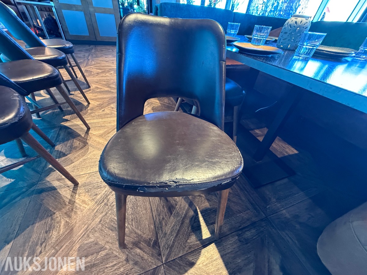 ektangulært restaurantbord med 2 stoler – 130 x 90 cm