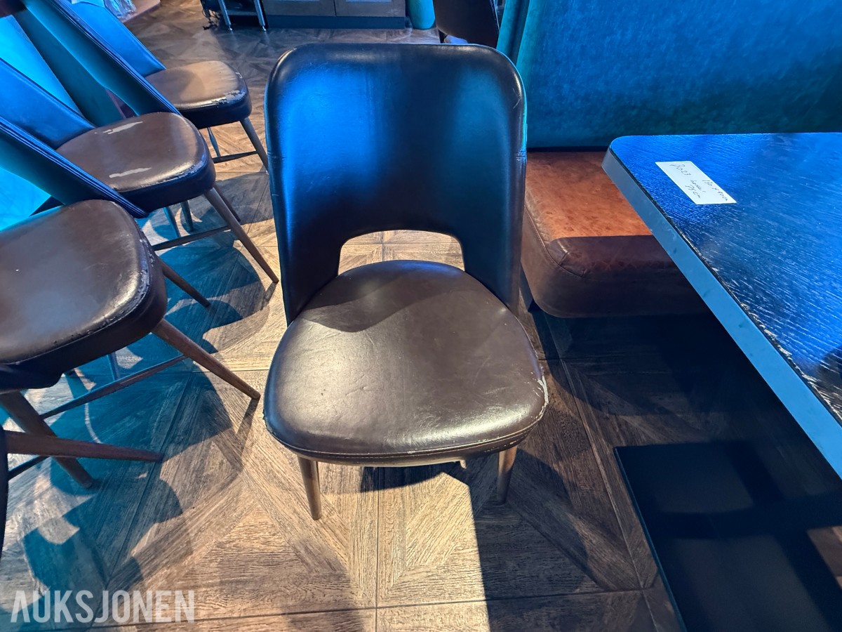 ektangulært restaurantbord med 2 stoler – 130 x 90 cm