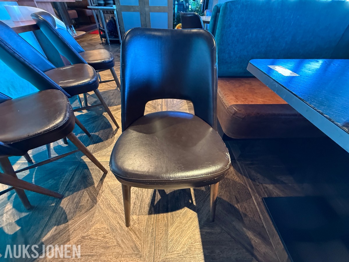 ektangulært restaurantbord med 2 stoler – 130 x 90 cm