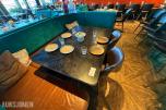 ektangulært restaurantbord med 2 stoler – 130 x 90 cm