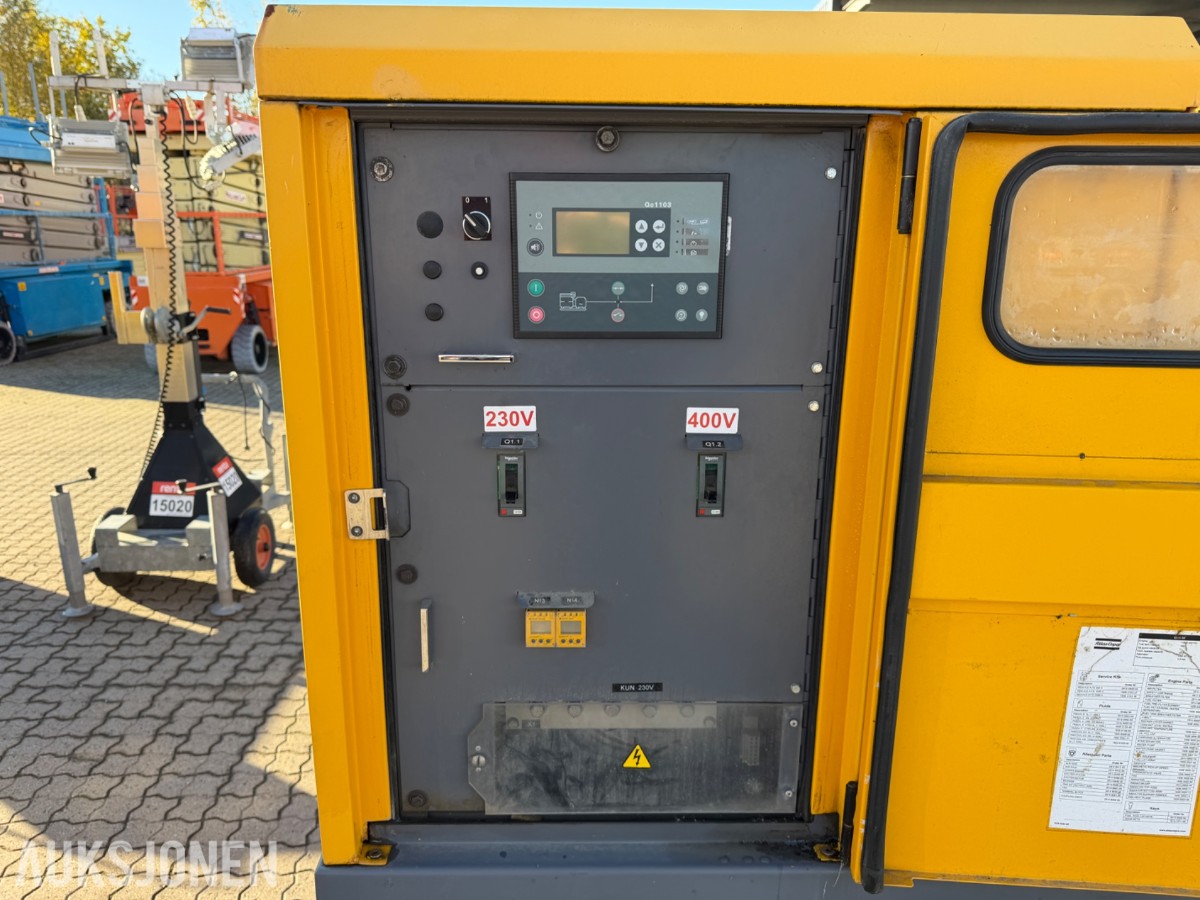 2015 Atlas Copco QAS 60 strømaggregat på tilhenger
