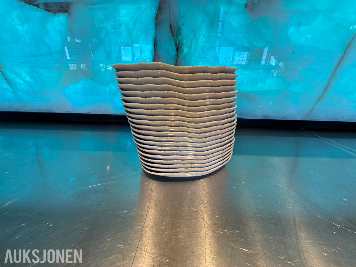 21 stk. serveringsskåler fra VEGA – dekorativt mønster – restaurantutstyr