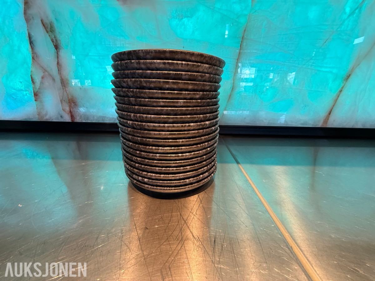 18 stk. runde tallerkener fra VEGA – Ø 16 cm – restaurantutstyr