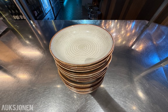 20 stk. Artisan serveringsskåler – Ø 19 cm – beige med rustikk glasur