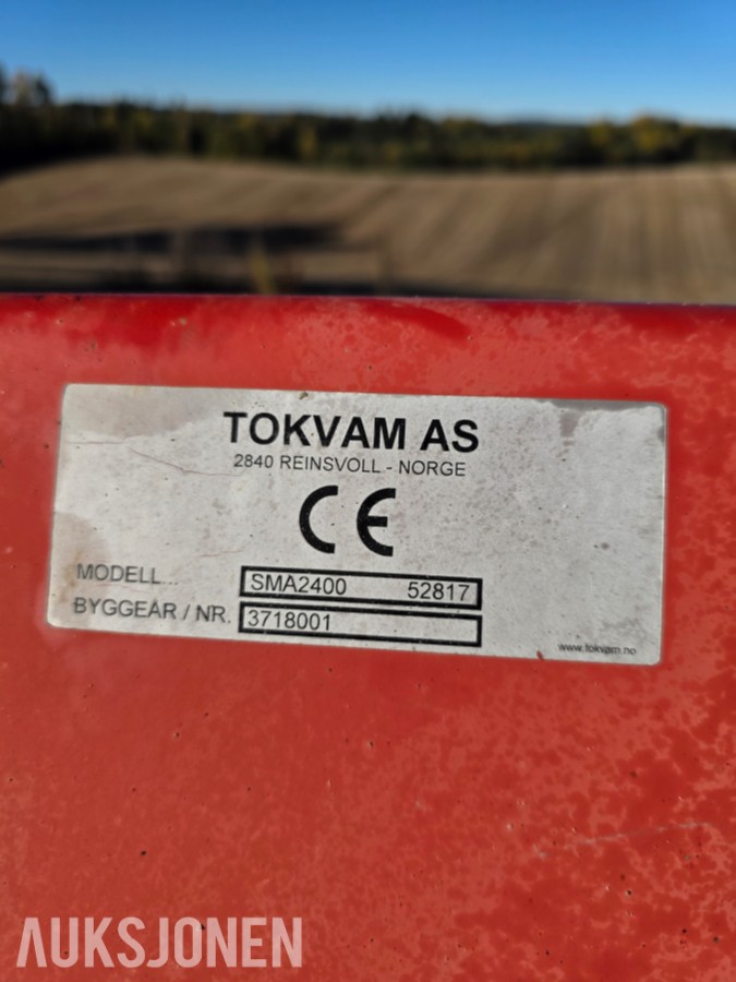 2018 Tokvam strøkasse SMA 2400 BM feste