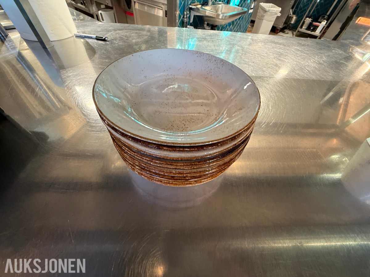 12 stk. Steelite International serveringsskåler – Ø 19 cm – rustikk utførelse
