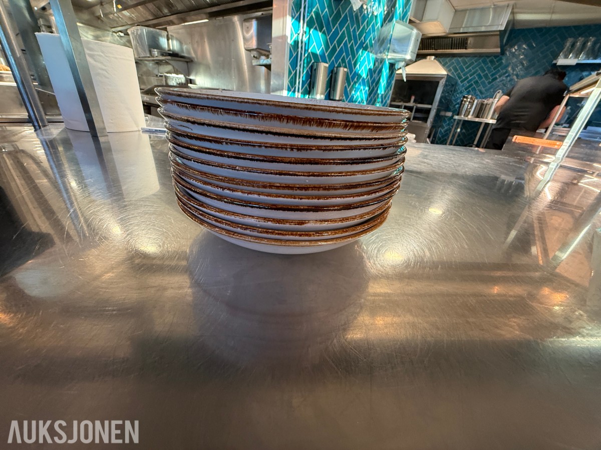 12 stk. Steelite International serveringsskåler – Ø 19 cm – rustikk utførelse