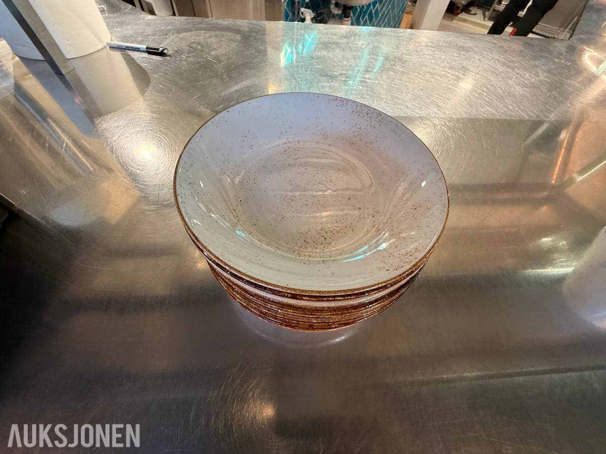 12 stk. Steelite International serveringsskåler – Ø 19 cm – rustikk utførelse