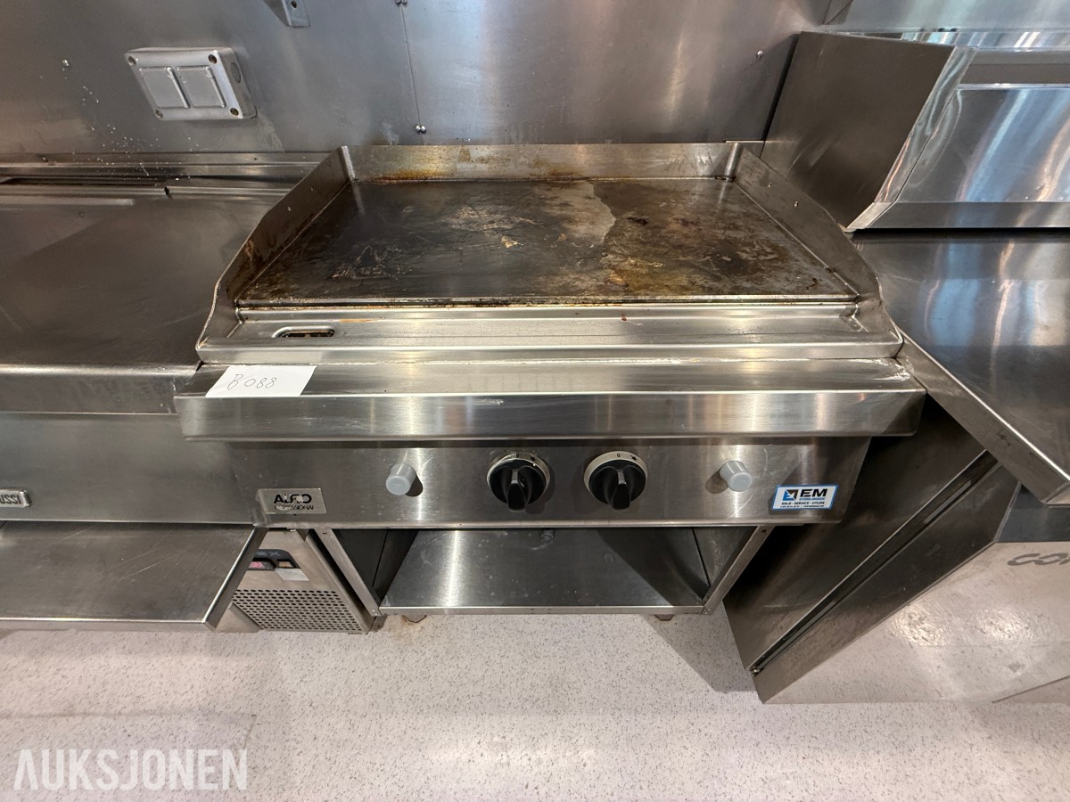 ALFO Professional stekeplate / flatgrill på gass – rustfritt stål