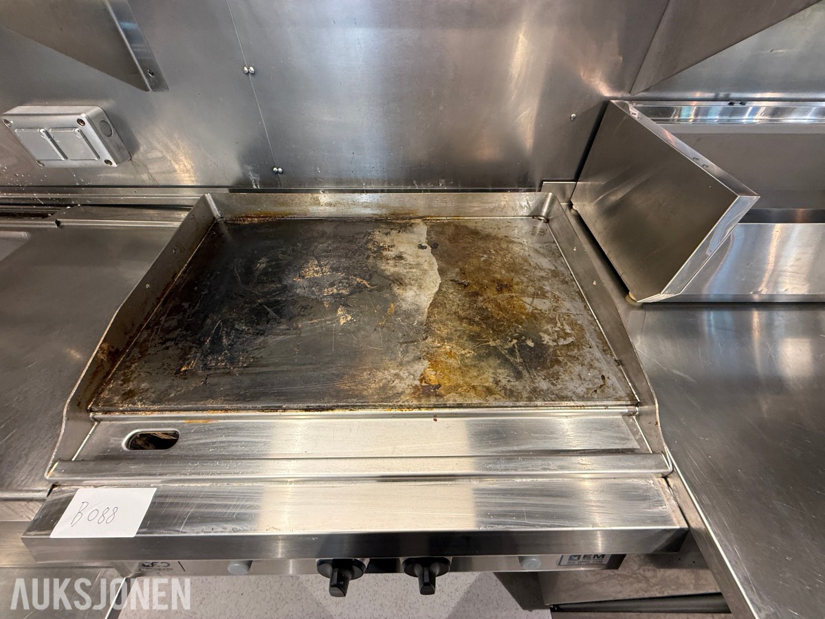 ALFO Professional stekeplate / flatgrill på gass – rustfritt stål