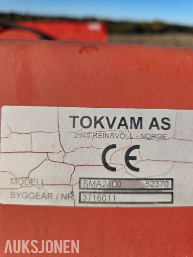 2016 Tokvam strøkasse SMA 2400 BM feste