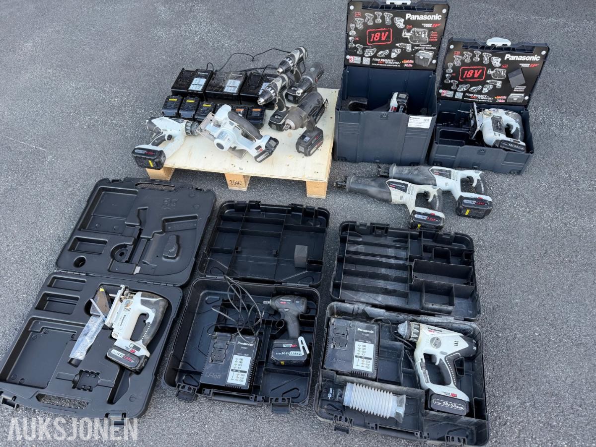 Panasonic, diverse batteriverktøy mm