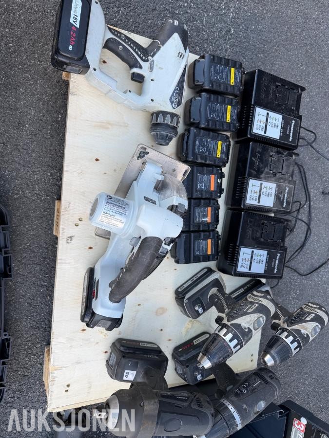 Panasonic, diverse batteriverktøy mm
