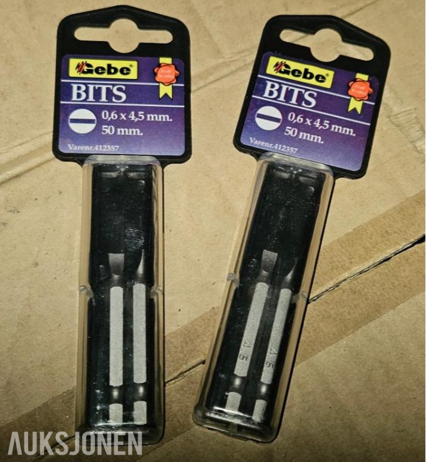 Gebe Bits 0,6 x 4,5 mm 50 mm – 20 kartonger